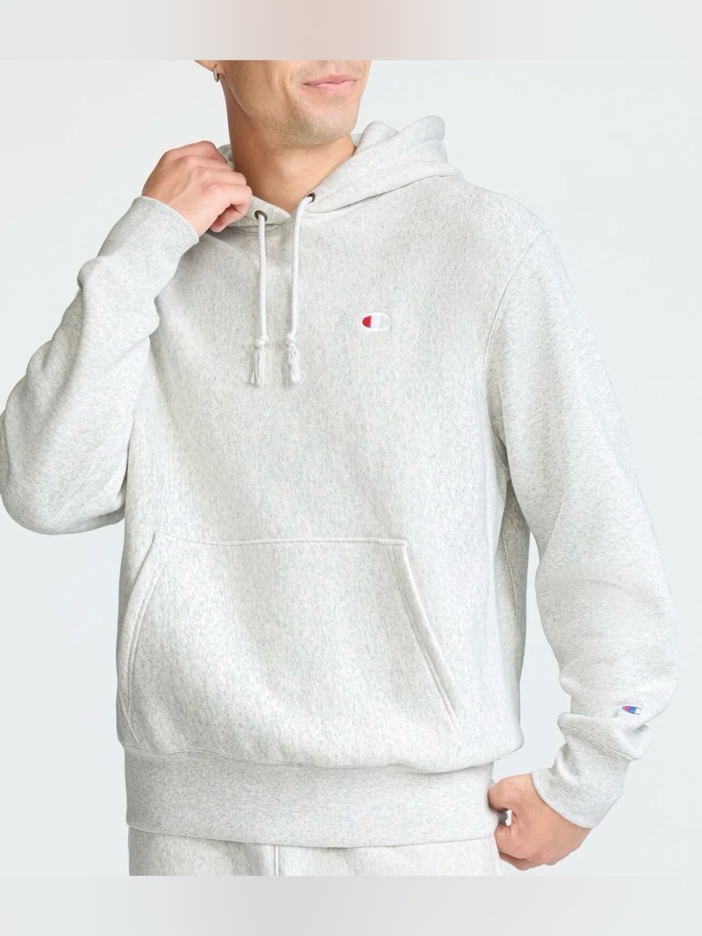 Champion Reverse Weave Medium Hooded Sweatshirt Grey